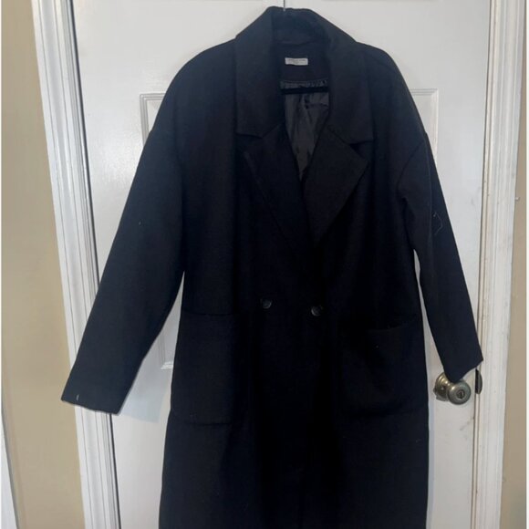 Women's Black US XL Jacqueline de Young by Only Wool coat - Picture 1 of 7